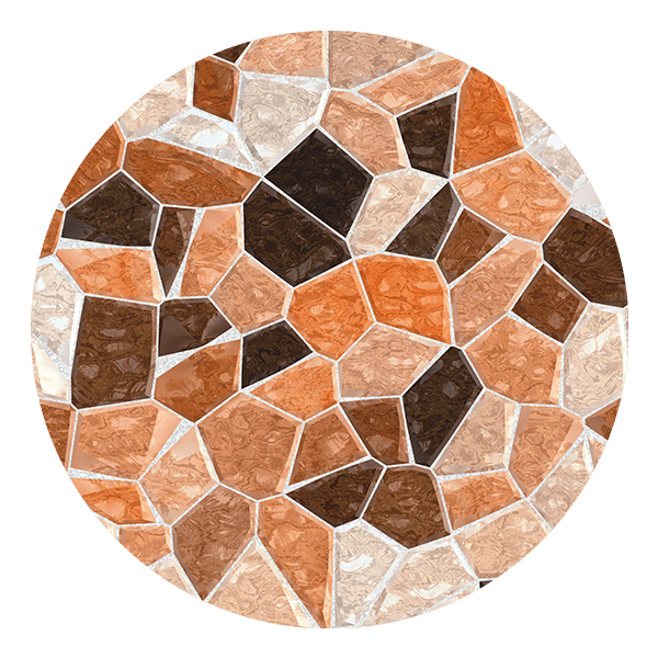Adesivi Murali: Acciottolato nei Toni della Terra 0