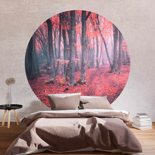 Adesivi Murali: Foresta Rossa