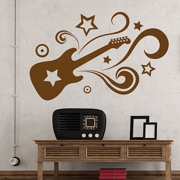 Chitarra elettrica con stelle 0