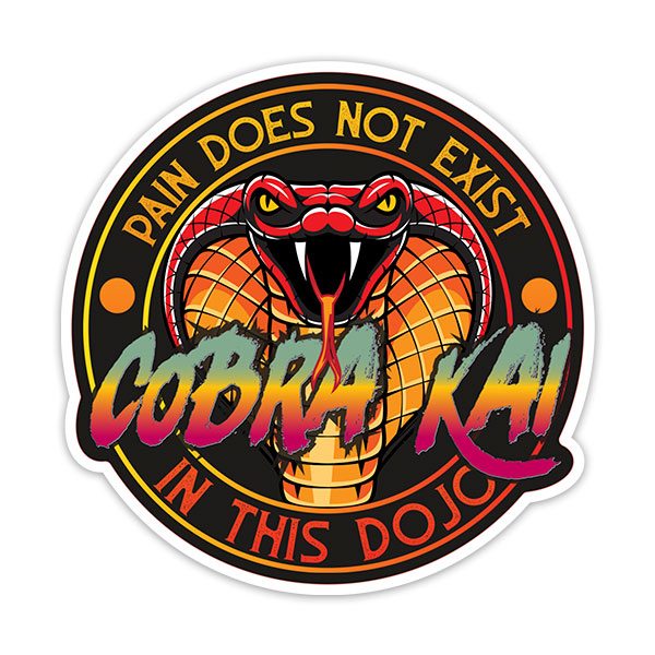 Adesivi per Auto e Moto: Cobra Kai Pain does not Exist