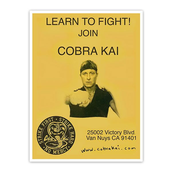 Adesivi per Auto e Moto: Cobra Kai Learn to Fight!