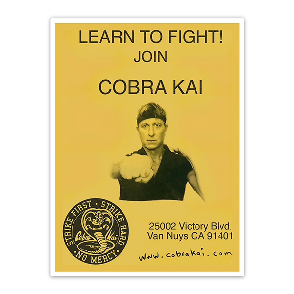 Adesivi per Auto e Moto: Cobra Kai Learn to Fight!