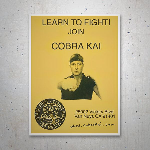 Adesivi per Auto e Moto: Cobra Kai Learn to Fight!