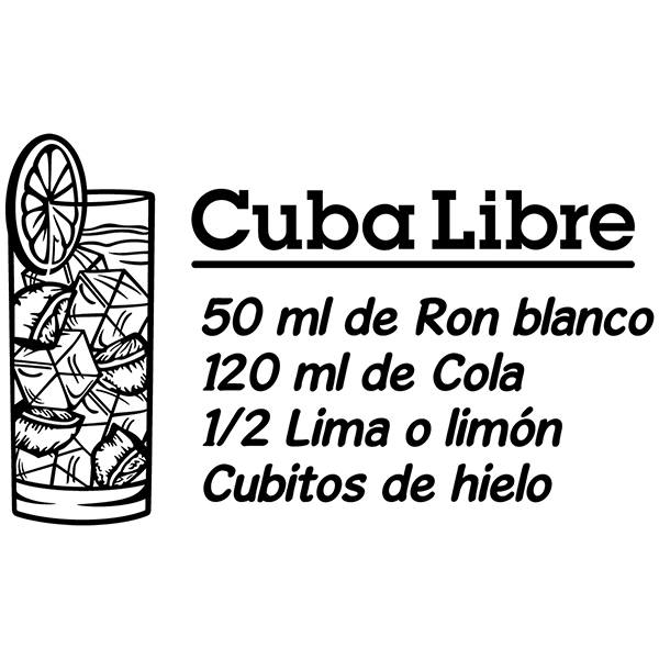 Adesivi Murali: Cocktail Cuba Libre - spagnolo