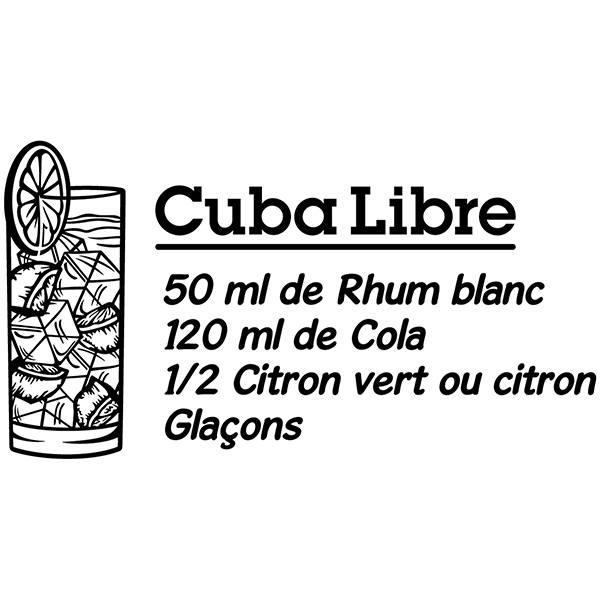 Adesivi Murali: Cocktail Cuba Libre - francese