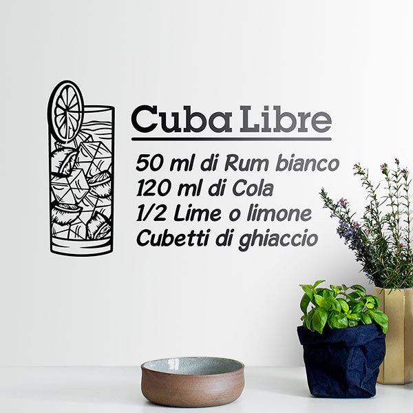 Adesivi Murali: Cocktail Cuba Libre - italiano 0