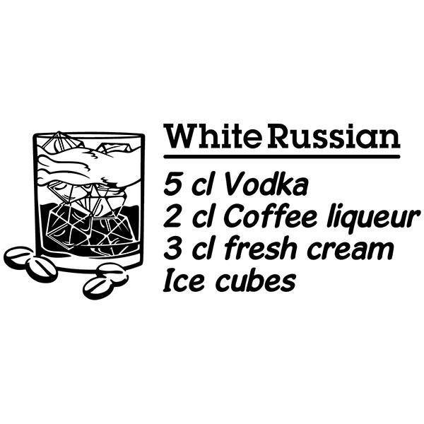 Adesivi Murali: Cocktail White Russian - inglese