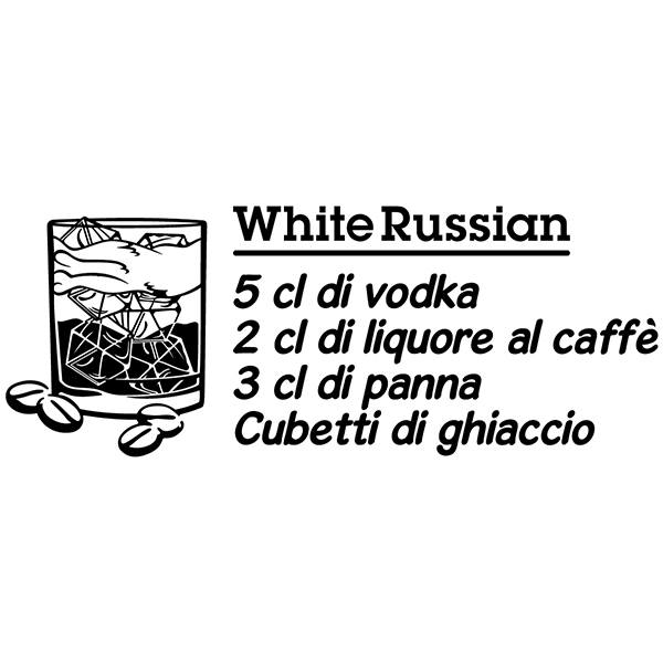 Adesivi Murali: Cocktail White Russian - italiano