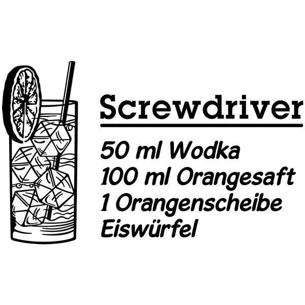 Adesivi Murali: Cocktail Screwdriver - tedesco