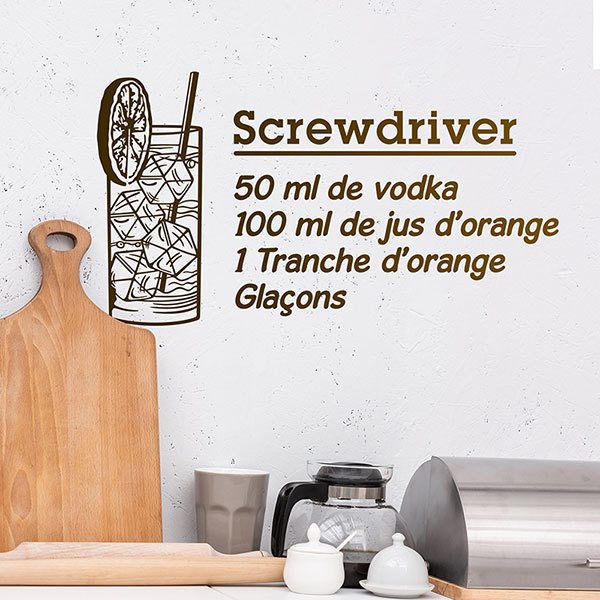 Adesivi Murali: Cocktail Screwdriver - francese