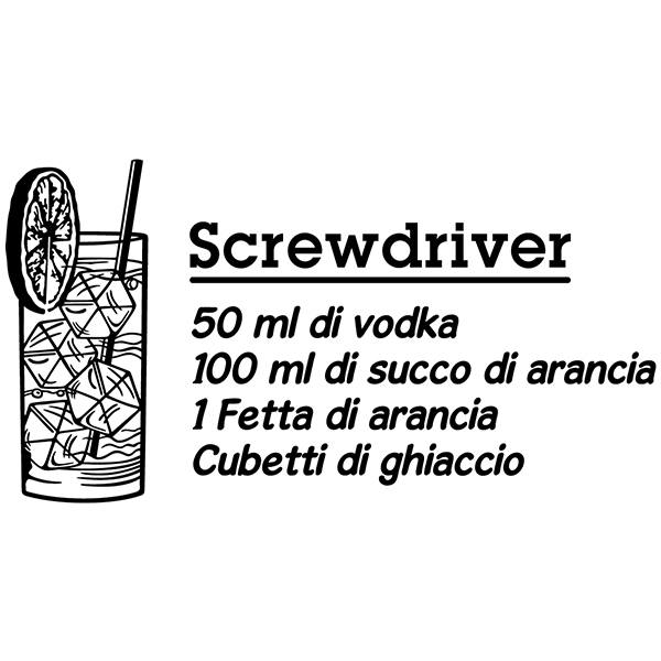 Adesivi Murali: Cocktail Screwdriver - italiano