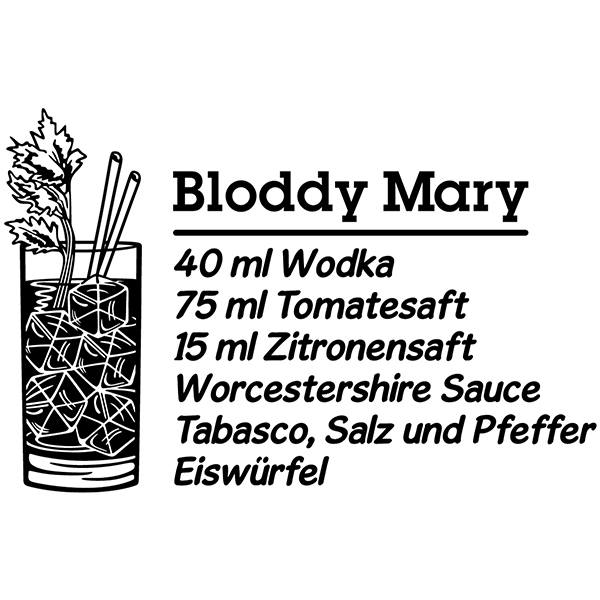 Adesivi Murali: Cocktail Bloddy Mary - tedesco