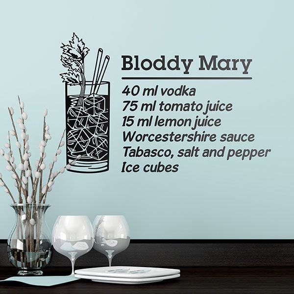 Adesivi Murali: Cocktail Bloddy Mary - inglese