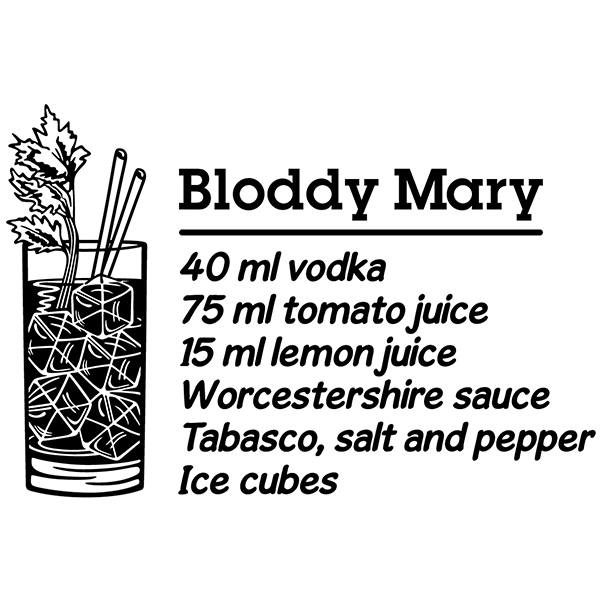 Adesivi Murali: Cocktail Bloddy Mary - inglese