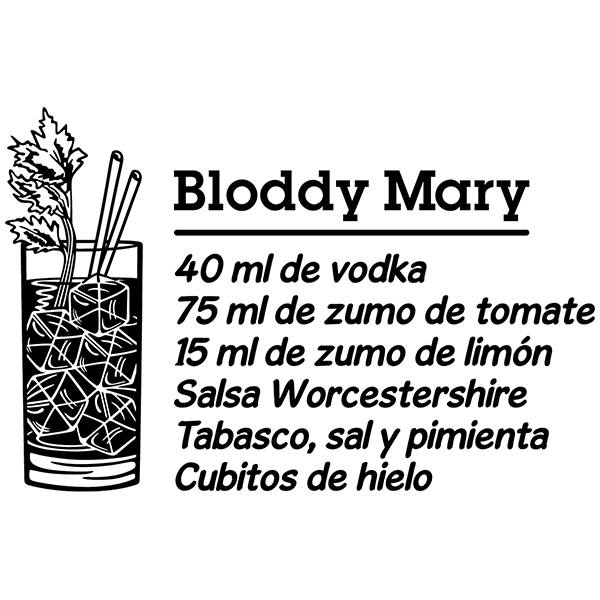 Adesivi Murali: Cocktail Bloddy Mary - spagnolo