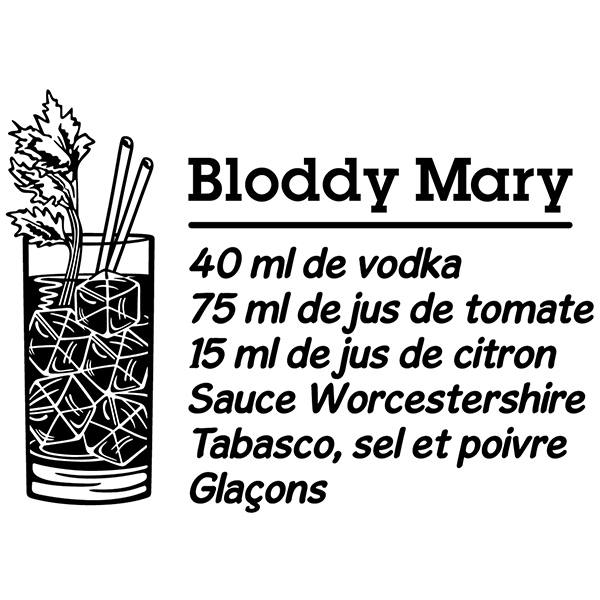Adesivi Murali: Cocktail Bloddy Mary - francese