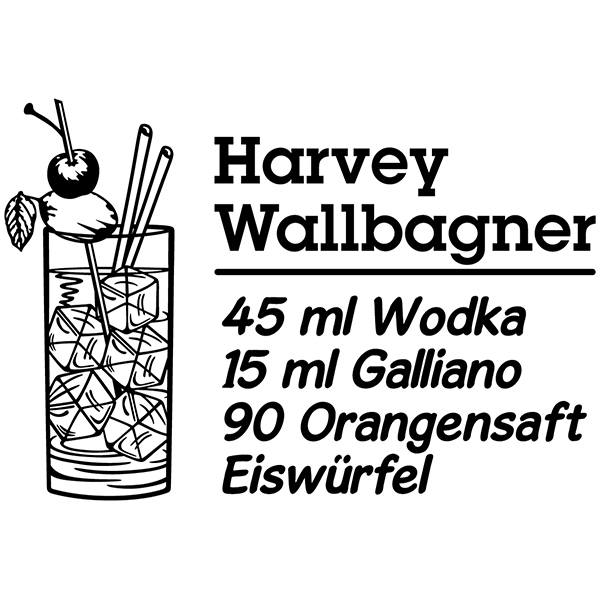 Adesivi Murali: Cocktail Harvey Wallbagner - tedesco