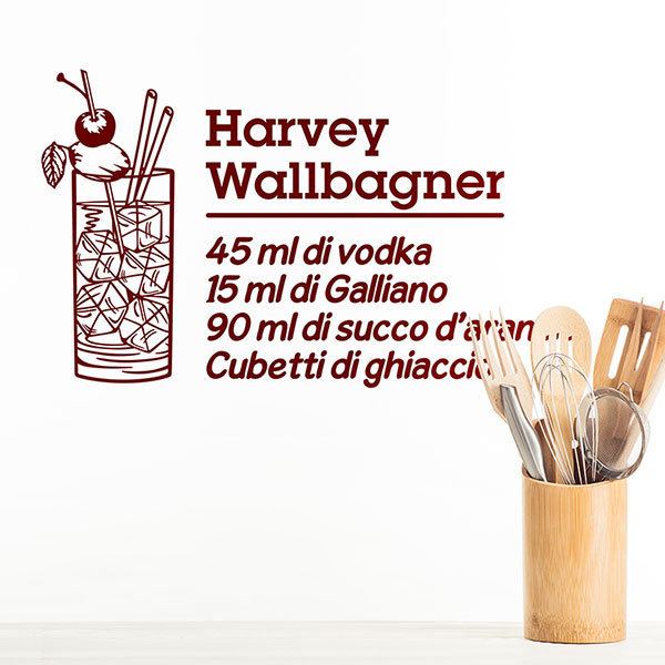 Adesivi Murali: Cocktail Harvey Wallbagner - italiano