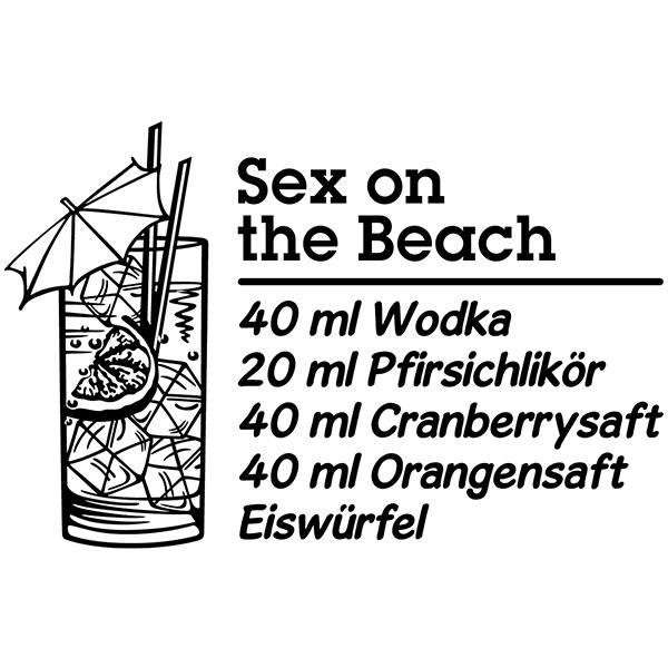 Adesivi Murali: Cocktail Sex on the Beach - tedesco