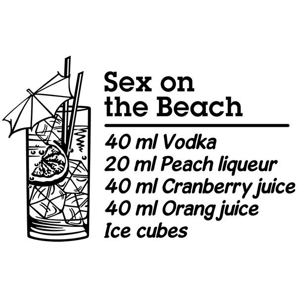 Adesivi Murali: Cocktail Sex on the Beach - inglese