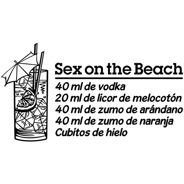 Adesivi Murali: Cocktail Sex on the Beach - spagnolo