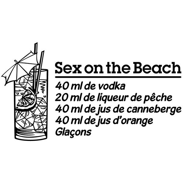 Adesivi Murali: Cocktail Sex on the Beach - francese