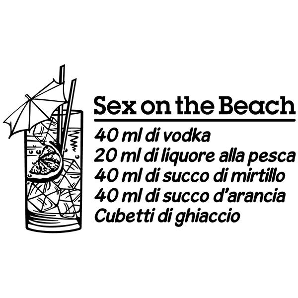 Adesivi Murali: Cocktail Sex on the Beach - italiano