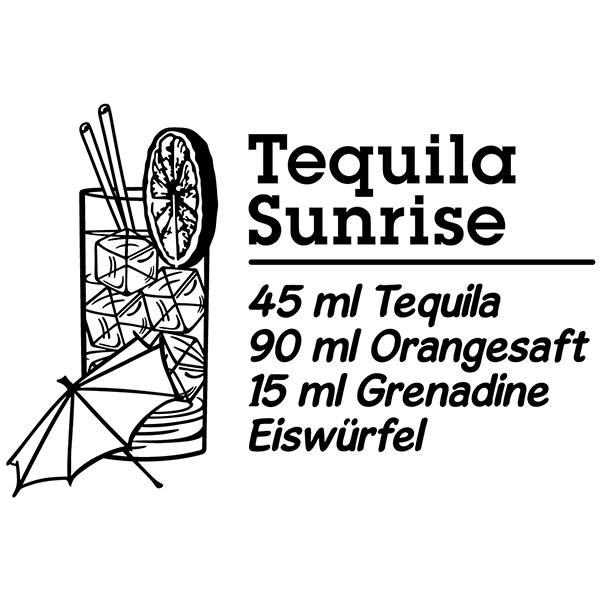 Adesivi Murali: Cocktail Tequila Sunrise - tedesco