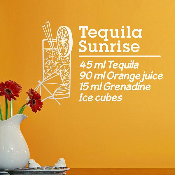 Adesivi Murali: Cocktail Tequila Sunrise - inglese 0
