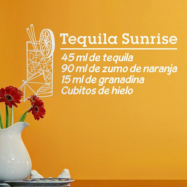 Adesivi Murali: Cocktail Tequila Sunrise - spagnolo