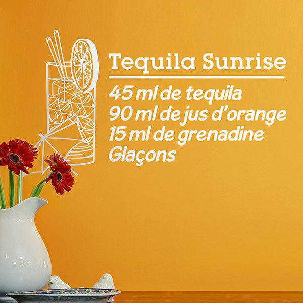 Adesivi Murali: Cocktail Tequila Sunrise - francese