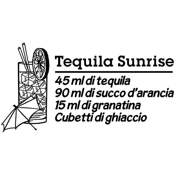 Adesivi Murali: Cocktail Tequila Sunrise - italiano