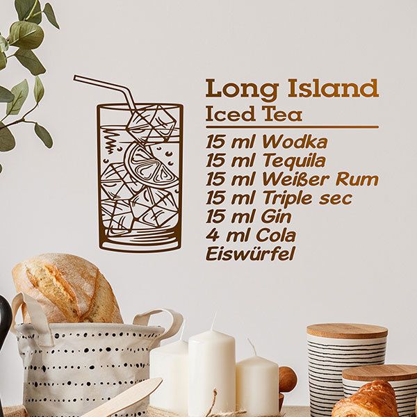 Adesivi Murali: Cocktail Long Island - tedesco 0