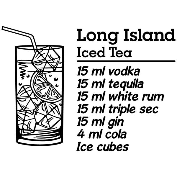 Adesivi Murali: Cocktail Long Island - inglese