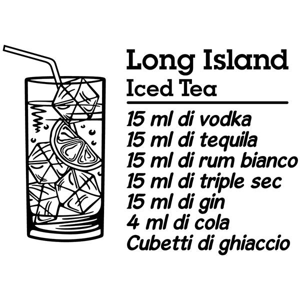 Adesivi Murali: Cocktail Long Island - italiano