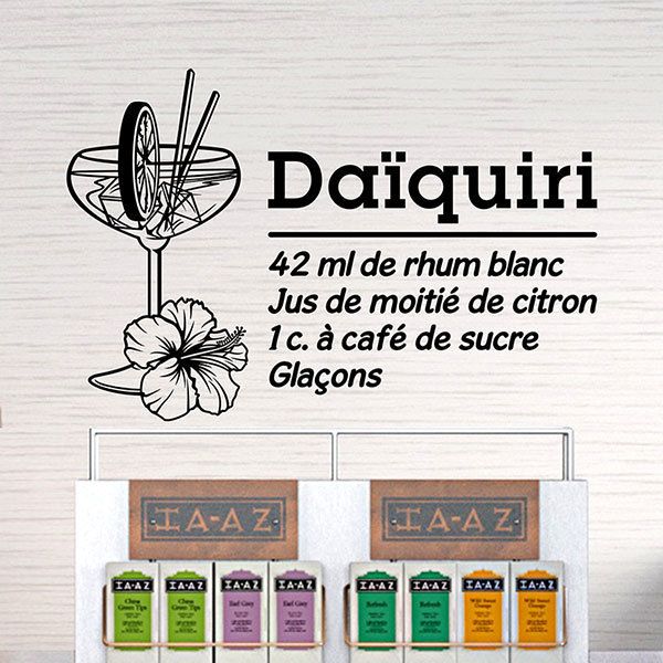 Adesivi Murali: Cocktail Daïquiri - francese