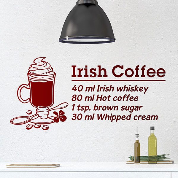 Adesivi Murali: Cocktail Irish Coffee - inglese