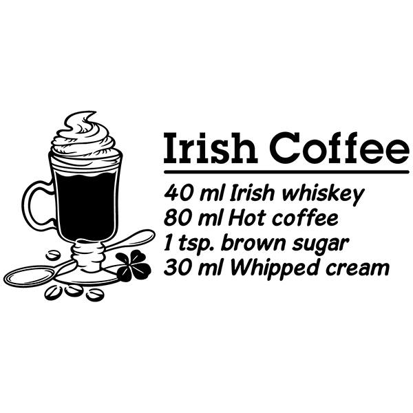 Adesivi Murali: Cocktail Irish Coffee - inglese