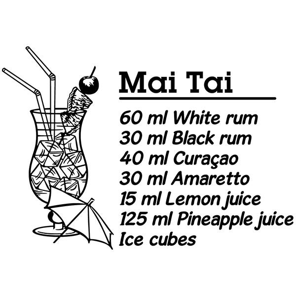 Adesivi Murali: Cocktail Mai Tai - inglese