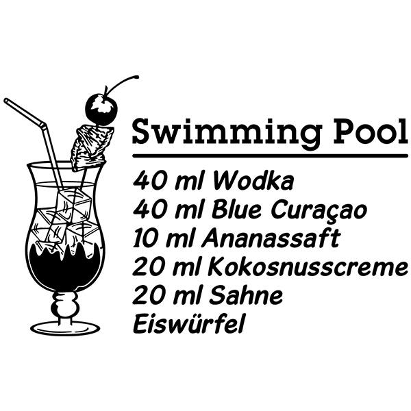 Adesivi Murali: Cocktail Swimming Pool - tedesco