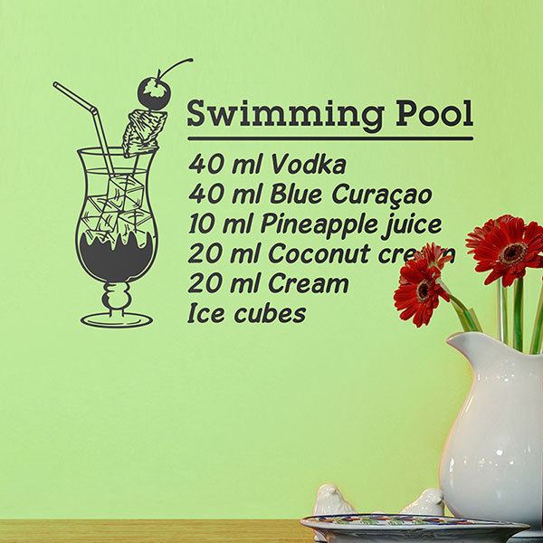 Adesivi Murali: Cocktail Swimming Pool - inglese