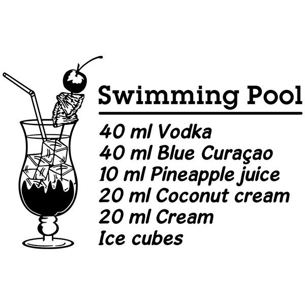 Adesivi Murali: Cocktail Swimming Pool - inglese