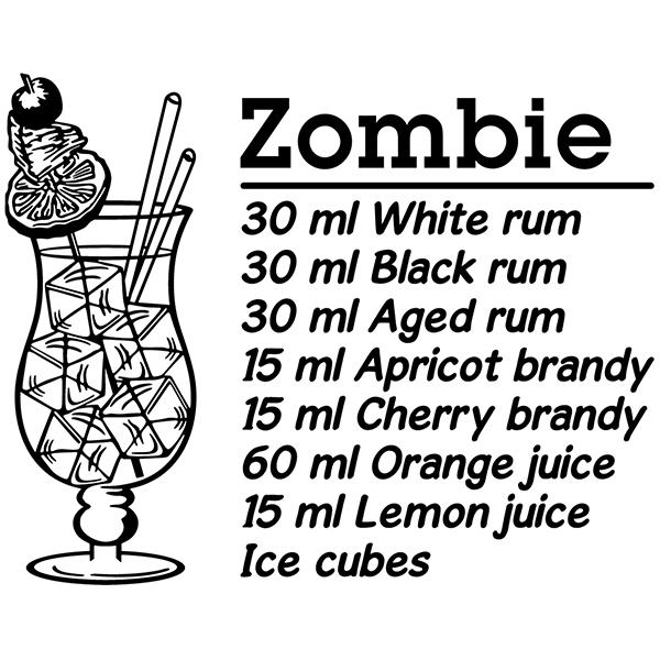 Adesivi Murali: Cocktail Zombie - inglese