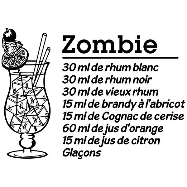 Adesivi Murali: Cocktail Zombie - francese