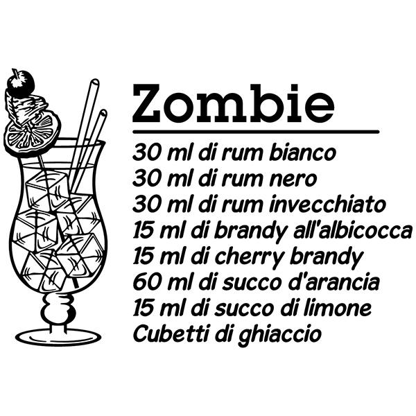 Adesivi Murali: Cocktail Zombie - italiano