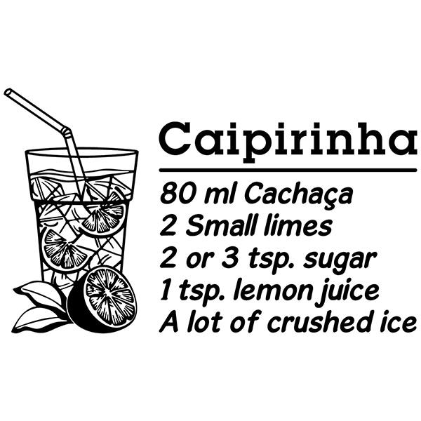 Adesivi Murali: Cocktail Caipirinha - inglese