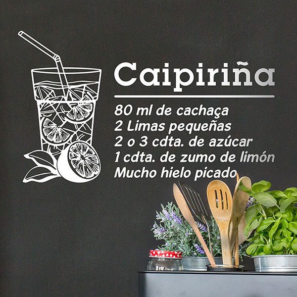 Adesivi Murali: Cocktail Caipirinha - spagnolo