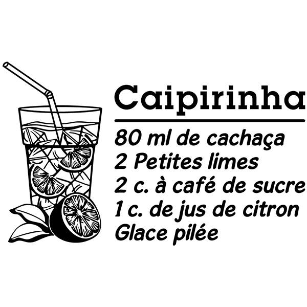 Adesivi Murali: Cocktail Caipirinha - francese