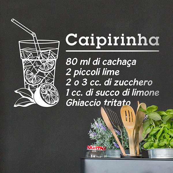 Adesivi Murali: Cocktail Caipirinha - italiano