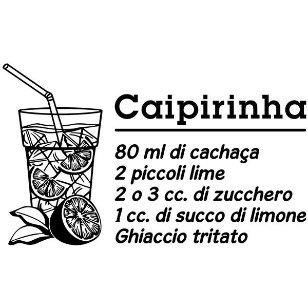 Adesivi Murali: Cocktail Caipirinha - italiano